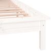 vidaXL LED Bed Frame without Mattress White 140x200 cm Solid Wood