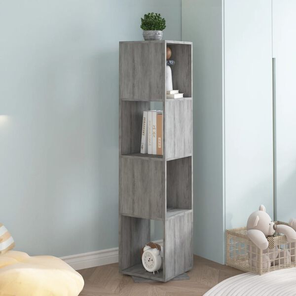 vidaXL Rotating Cabinet Concrete Grey 34.5x34.5x75.5 cm Engineered Wood