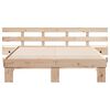 vidaXL Bed Frame with Headboard Brown 140 x 200 cm Solid Pine Wood