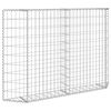 vidaXL Trapezium Gabion Raised Bed Galvanised Steel 150x20x100 cm