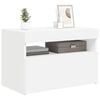 vidaXL TV Cabinet with LED Lights White 60x35x40 cm