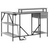 vidaXL Desk with Drawer Grey Sonoma 120 x 79 x 86.5 cm Engineered Wood