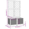 vidaXL Garden Planter with Trellis Brown 80x40x136 cm PP