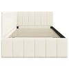 vidaXL Corner Bed Frame with Headboard Cream 100 cm x 200 cm Velvet