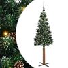vidaXL Slim Christmas Tree Green 150 cm PVC and Solid Pine wood