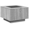 vidaXL Coffee Table with LED Grey Sonoma 60x60x40 cm Engineered Wood