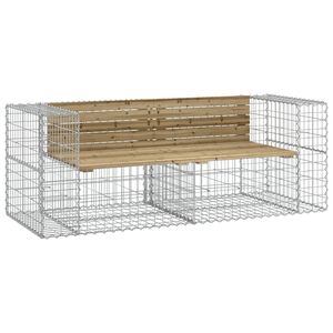 vidaXL Garden Bench Gabion Design 184x71x65.5 cm Impregnated Wood Pine