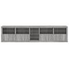 vidaXL Sideboard with LED Lights Grey Sonoma 283x37x67 cm