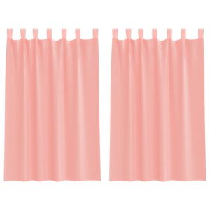 vidaXL Voile Curtains with Loops 2 pcs Pink 140x175 cm