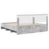 vidaXL Bed Frame Concrete Grey 180 x 200 cm Engineered Wood