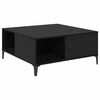 vidaXL Coffee Table Black Oak 80 x 80 x 36.5 cm Engineered Wood