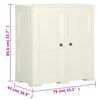 vidaXL Plastic Cabinet 79x43x85.5 cm Wood Design Vanilla Ice
