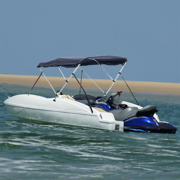 vidaXL 3-bow Bimini Top with Sidewalls 183x(137-152)x137 cm