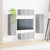 vidaXL TV Cabinet Set Wall-mounted 4 pcs Grey Sonoma Engineered Wood