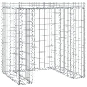 vidaXL Gabion Wall for Garbage Bin 110x91x120 cm Galvanised Iron