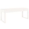 vidaXL Garden Bench White 110x38x45 cm Solid Wood Pine