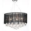 vidaXL Chandelier with 85 Crystals Black