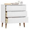 vidaXL Drawer Cabinet MOLDE White 80x40x80 cm Solid Wood Pine