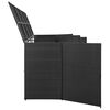 vidaXL Quadruple Wheelie Bin Shed Black 305x78x120 cm Poly Rattan