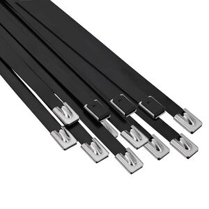 vidaXL Cable Tie 12 pcs 7.9 x 450 mm Black