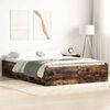 vidaXL Bed Frame without Mattress Smoked Oak 140x200 cm