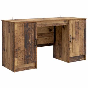 vidaXL Desk Old Wood 142.5 x 50 x 75 cm Engineered Wood