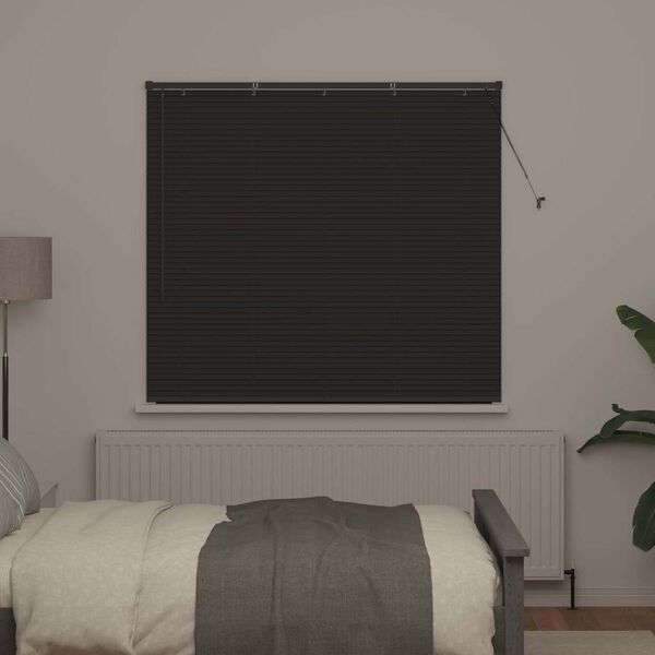 vidaXL Window Blind with Curtains Manual Dark grey Aluminium