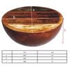vidaXL Coffee Table Bowl-shaped with Steel Base Solid Reclaimed Wood
