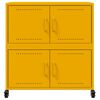 vidaXL Sideboard Mustard Yellow 68x39x72 cm Steel