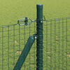 vidaXL Fence Post Green 100 x 0.8 m (25 x 25 mm mesh) Steel and PVC