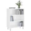 vidaXL Bookcase High Gloss White 69.5x32.5x90 cm Engineered Wood