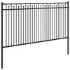 vidaXL Spike Fence Black 200 x 150 cm Powder-Coated Steel