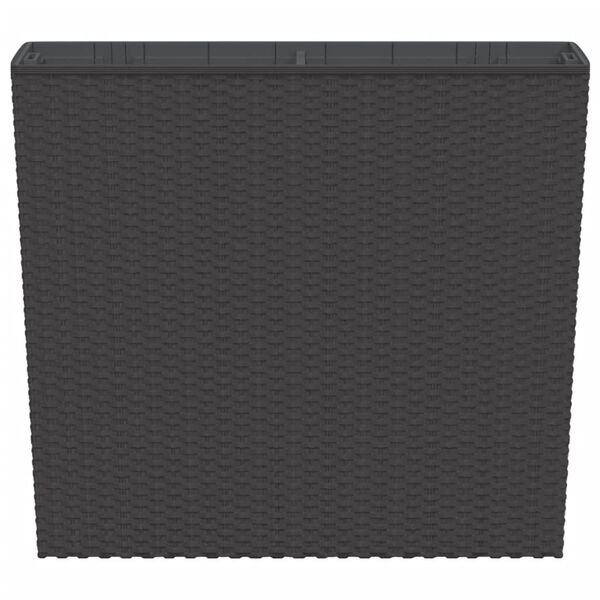 vidaXL Planter with Removable Inner Brown 12 / 44 L PP Rattan