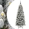 vidaXL Artificial Christmas Tree with 300 LEDs with Stand White 180 cm