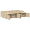 vidaXL Storage Bed Frame Sonoma oak 90 x 190 cm Engineered wood