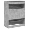 vidaXL Shoe Cabinet with 2 Flip-Drawers Concrete Grey 80x42x108 cm
