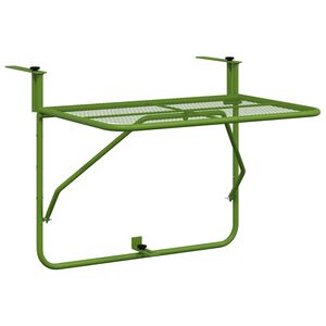 vidaXL Balcony Table Green 60x40 cm Steel