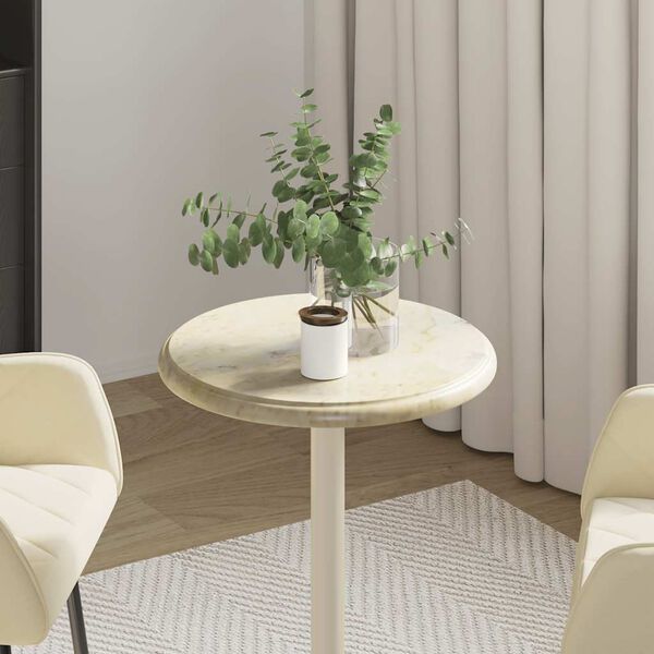 vidaXL Table Top Cream &Oslash;40x2.5 cm Marble