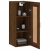 vidaXL Wall Mounted Cabinet Brown Oak 34.5x34x90 cm Engineered Wood