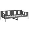 vidaXL Day Bed without Mattress Grey Solid Wood Pine 80x200 cm