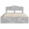 vidaXL Bed Frame with Drawer Concrete Grey 150 x 200 cm Engineer Wood