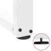vidaXL Console Table Legs T-Shaped 2 pcs White 25x28x(72-73) cm Steel