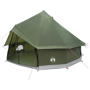 vidaXL Tipi Tent 6-Person Olive Green Polyester and Steel