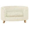 vidaXL Dog Sofa Cream 69x69x36 cm Plush