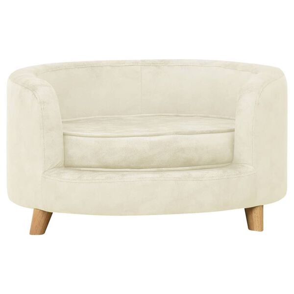 vidaXL Dog Sofa Cream 69x69x36 cm Plush