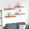 vidaXL Wall Shelf 4 pcs Red 60 x 23 x 4 cm Engineered Wood