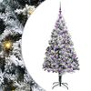 vidaXL Artificial Christmas Tree with 300 LEDs with Stand White 180 cm