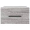 vidaXL Wall-mounted Bedside Cabinet Grey Sonoma 35x35x20 cm