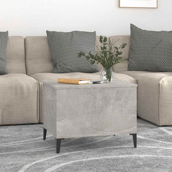 vidaXL Coffee Table Concrete Grey 60x44.5x45 cm Engineered Wood