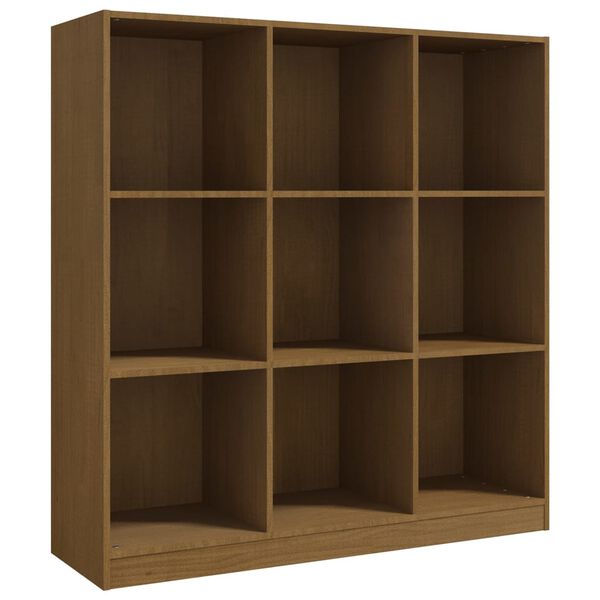 vidaXL Book Cabinet/Room Divider Honey Brown 104x33.5x110 cm Pinewood